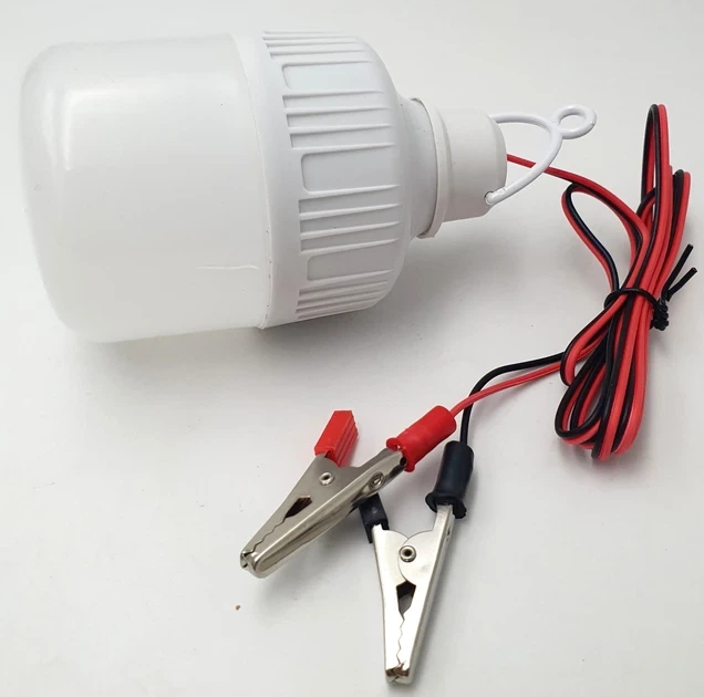 Світлодіодна кемпінгова LED лампа 12V 5W із зажимами - зображення 2