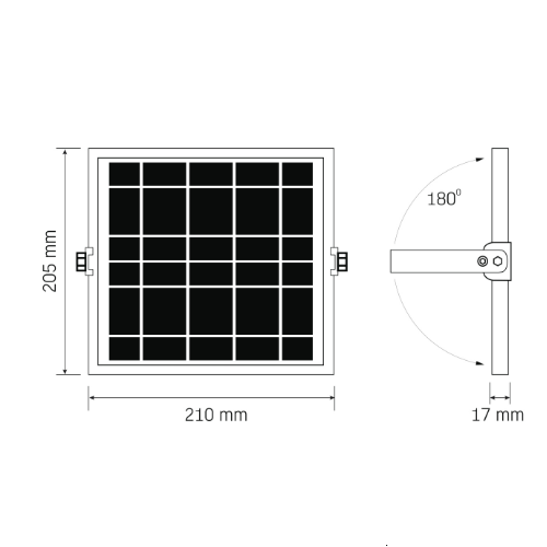 LED Прожектор 5000К 1400Lm автономний VL-FSO4-205-S Videx - изображение 4