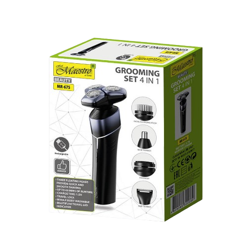 Набір для стрижки акумуляторний 3,7W 600 mAh 4в1 MR-675 Maestro - изображение 3