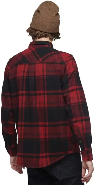Рубашкa Black Diamond Men’s Project Flannel XL Red Rock/Black Plaid - изображение 4