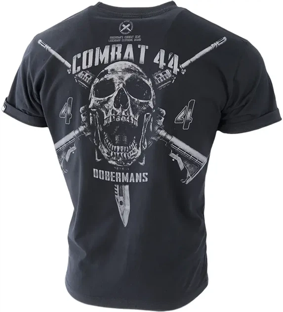 Футболка хлопковая длинная мужская Dobermans Aggressive Combat 44 TS158BK L Черная - Фото 2 Футболка хлопковая длинная мужская Dobermans Aggressive Combat 44 TS158BK L Черная - изображение 2