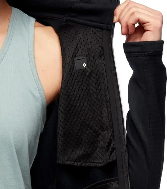 Флисовая кофта Black Diamond W Factor Hoody XL Black - изображение 9