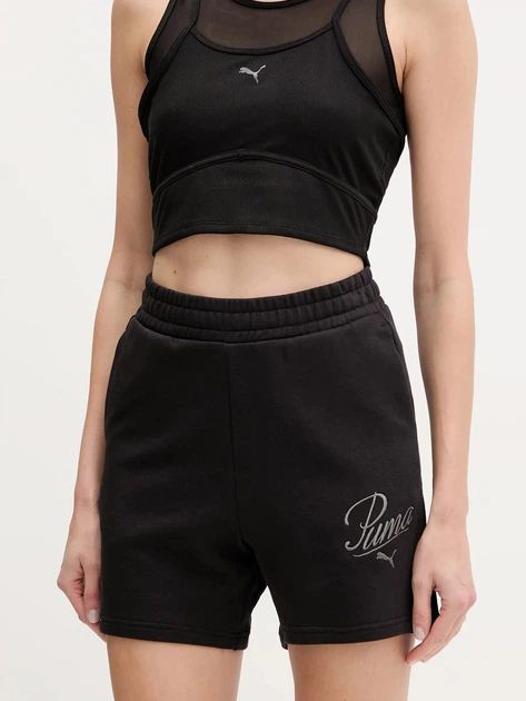 Спортивные шорты женские Puma Ess Script High-Waist Shorts 5" 68498401 S Black (4067983502897) - изображение 4