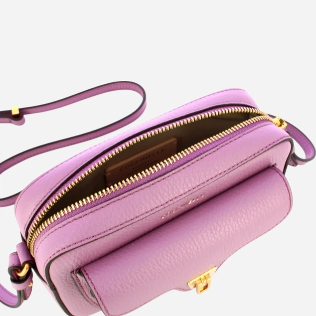 Torebka crossbody damska skórzana Coccinelle E1MF6550401-P19 Różowa - obraz 4