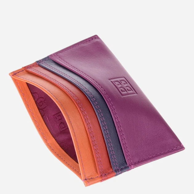 Etui na karty skórzane Dudubags 534-492-12 Fioletowe - obraz 3