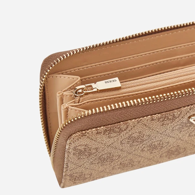 Portfel damski na karty Guess SWSG7459146-LTL Beżowy - obraz 3