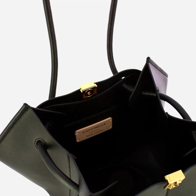 Torebka damska skórzana Coccinelle E1U2L110301-001 Czarna - obraz 4