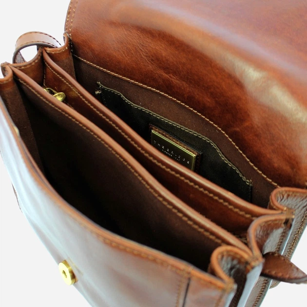 Torebka crossbody damska skórzana The Bridge 04402201-14 Brązowa - obraz 4