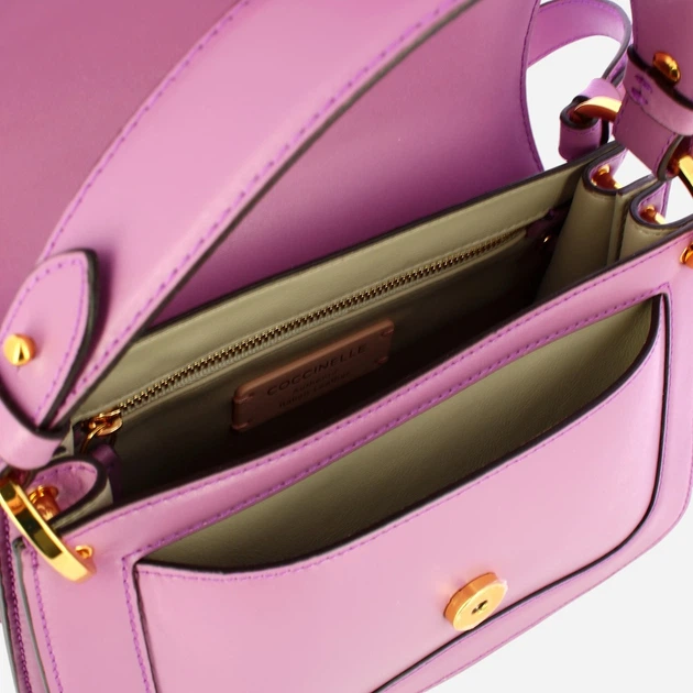 Torebka crossbody damska skórzana Coccinelle E1SSK180201-P19 Różowa - obraz 4