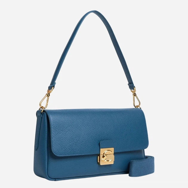 Torebka crossbody damska skórzana Coccinelle E1U4K120101-B27 Niebieska - obraz 2