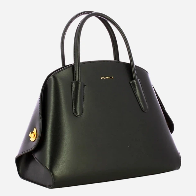 Сумка крос-боді через плече жіноча з натуральної шкіри середня Coccinelle E1U7K180201-001 Чорна (800070354135) - зображення 3