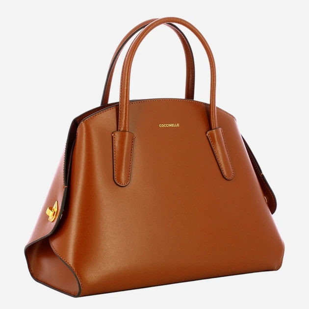 Сумка крос-боді через плече жіноча з натуральної шкіри середня Coccinelle E1U7K180201-W11 Коричнева (800070354136) - зображення 3