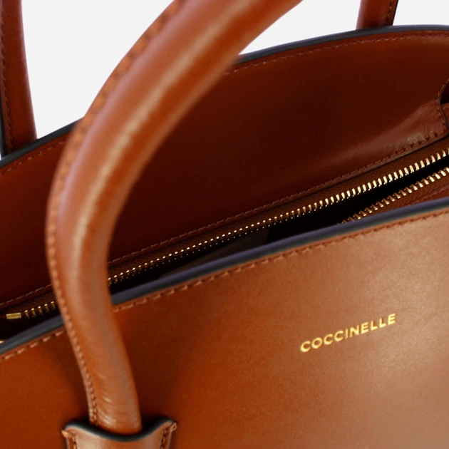 Сумка крос-боді через плече жіноча з натуральної шкіри середня Coccinelle E1U7K180201-W11 Коричнева (800070354136) - зображення 5