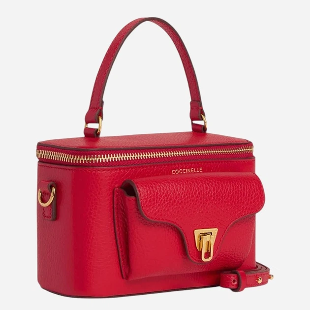 Сумка крос-боді через плече жіноча з натуральної шкіри маленька Coccinelle E5TFK550101-R02 Червона (800070354160) - зображення 2