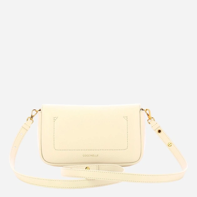 Сумка крос-боді через плече жіноча з натуральної шкіри маленька Coccinelle E5U4K520101-N17 Біла (800070354216) - зображення 2