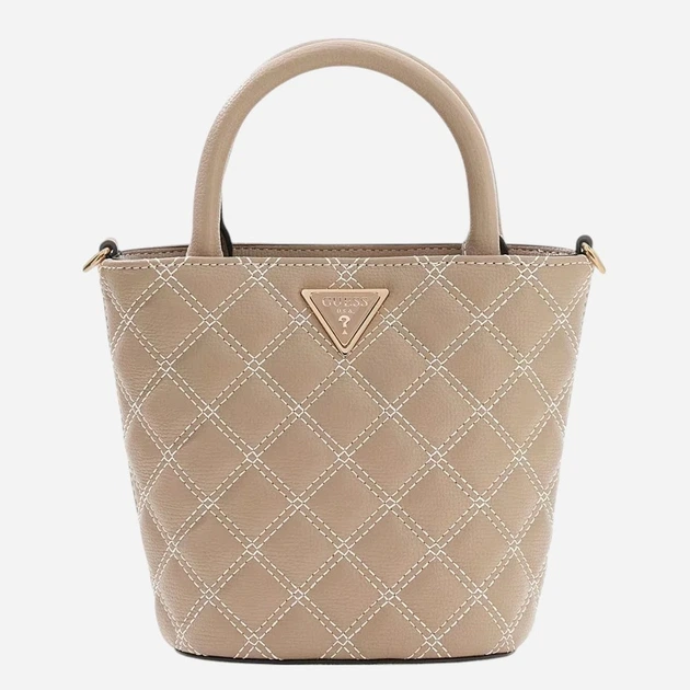 Сумка крос-боді через плече жіноча зі штучної шкіри маленька Guess HWBQ9673760-PLC Бежева (800070352297) - зображення 3
