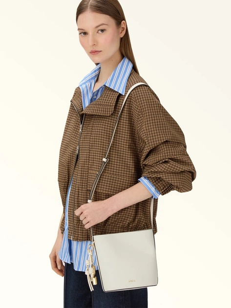 Torebka crossbody damska skórzana Furla WE00859ARE000PNN001007 Biała - obraz 3