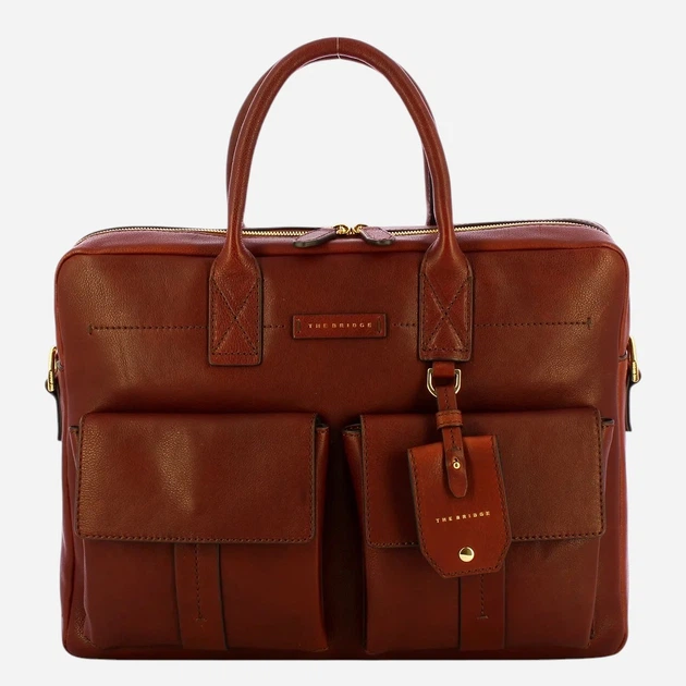 Torba aktówka męska skórzana The Bridge 464120AN-14 Brązowa - obraz 4