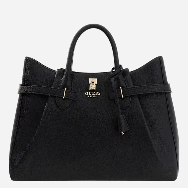 Torba shopper damska duża Guess HWBG7833070-BLA Czarna - obraz 3