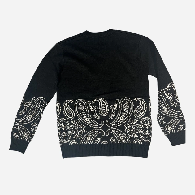 Kardigan męski Tooco TOCOM-VRS-HALFDANA-BLK-CREAM M Czarny - obraz 2