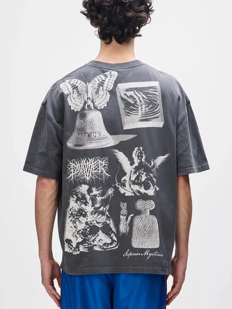 Футболка бавовняна довга чоловіча Deus Ex Machina DUF251449B-ATH S Сіра з принтом (800070346825) - зображення 2