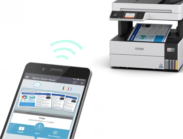 БФП ink color A4 Epson EcoTank L6490 37_23 ppm Fax ADF Duplex USB Ethernet Wi-Fi 4 inks Pigment (00117464) - изображение 7
