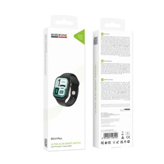 Смарт-часи BOROFONE BD14 Plus 51mm. 200 mAh. IP54 Black Smart watch(call version) Black - Фото 2 Смарт-часи BOROFONE BD14 Plus 51mm. 200 mAh. IP54 Black Smart watch(call version) Black - зображення 2