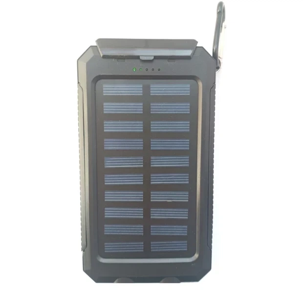 Power Bank Solar 20000 mAh повербанк із сонячною панеллю та ліхтариком Black - зображення 2