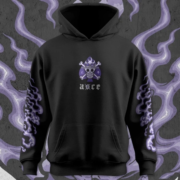 Худі чоловіче з принтом Ван Піс Fire Fist Purple Edition Розмір 52 Anime1247 - зображення 3
