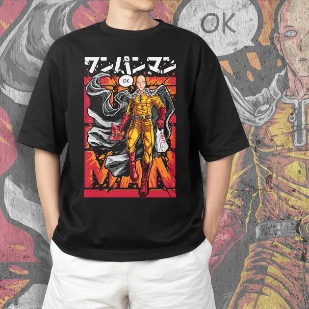 Футболка для подростка мальчика с принтом One Punch Man Сайтама Размер 160 Anime10754 - изображение 4