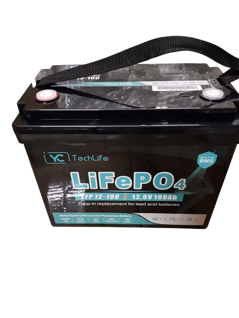 Акумулятор EverExceed TechLife LFP 12-100 / 100Ah / 12V / LiFePO4 / BMS - Фото 1 Акумулятор EverExceed TechLife LFP 12-100 / 100Ah / 12V / LiFePO4 / BMS - зображення 1