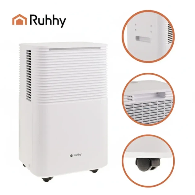 Осушувач повітря RUHHY DRYZIX 500, 12 л/24 год, гігростат і Wi-Fi - Фото 4 Осушувач повітря RUHHY DRYZIX 500, 12 л/24 год, гігростат і Wi-Fi - изображение 4