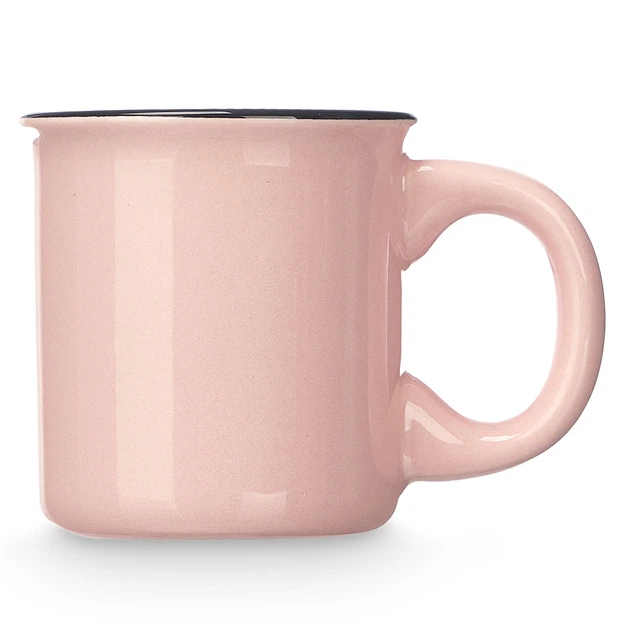 Набір чашок Vessia для еспресо на підставці рожевих 100 мл 6 шт (8430852109651) - зображення 2