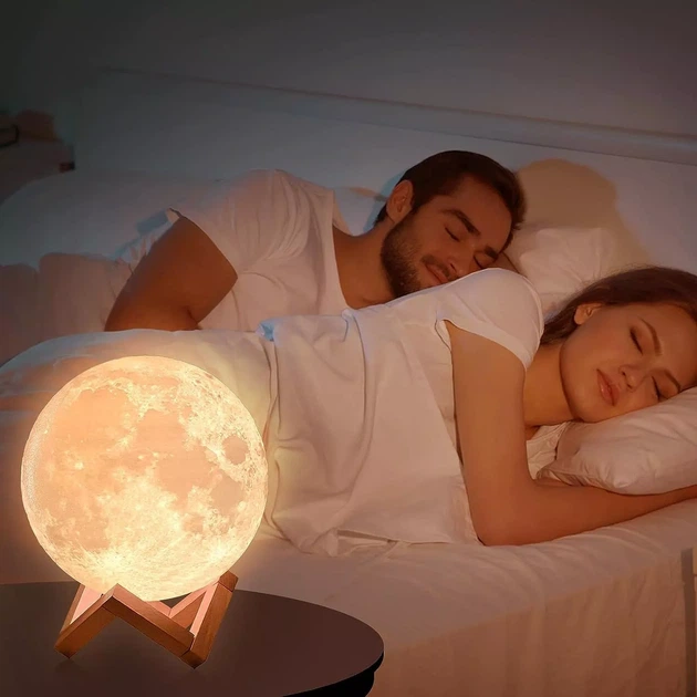 Світильник Місяць 3D MOON на акумуляторі. 16 кольорів з пультом RGB - зображення 8