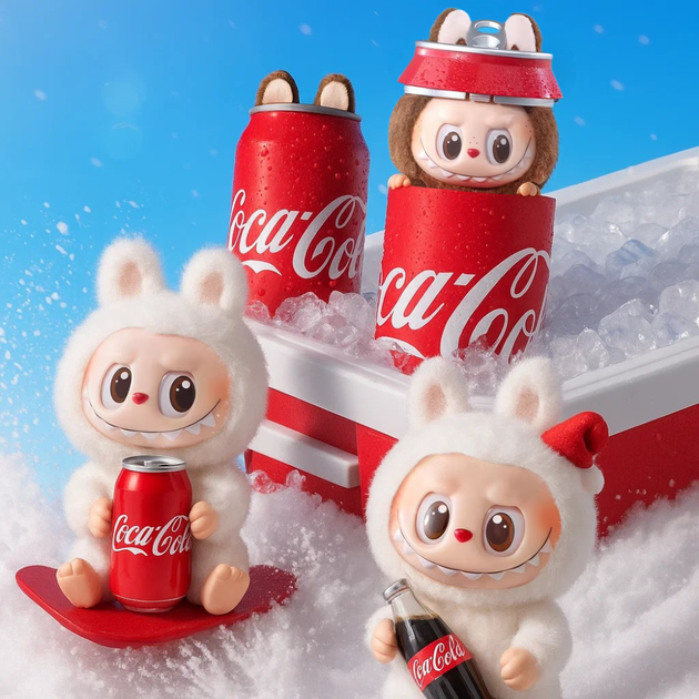 Игрушка мягкая Лабубу белая (Labubu_coca-cola) 17 - изображение 3