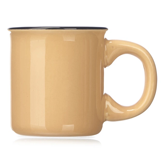 Набір чашок Vessia для еспресо на підставці бежеві 100 мл 6 шт (8430852109637) - зображення 2