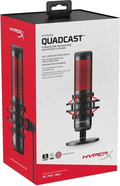 Мікрофон HyperX Quadcast (HX-MICQC-BK/4P5P6AA) [67621] – фото
