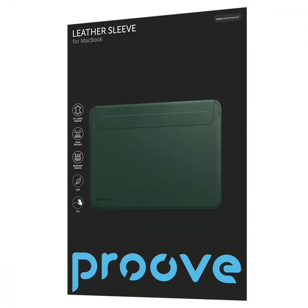 Чехол Proove Leather Sleeve для MacBook 13"/14.2" Blue (PCLSMB141312) [102945] - изображение 3