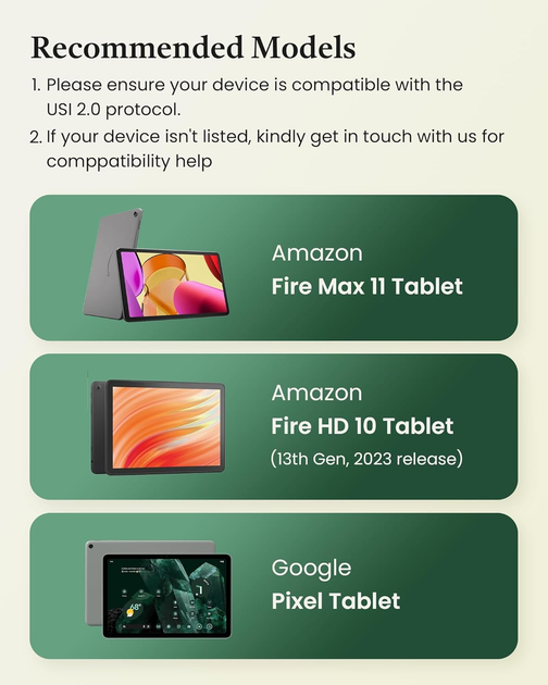 Стилус Metapen USI 2.0 G1 для Fire Max 11 швидка зарядка USB-C, стилус із функцією натиску 4096 для планшета - Фото 8 Стилус Metapen USI 2.0 G1 для Fire Max 11 швидка зарядка USB-C, стилус із функцією натиску 4096 для планшета - зображення 8