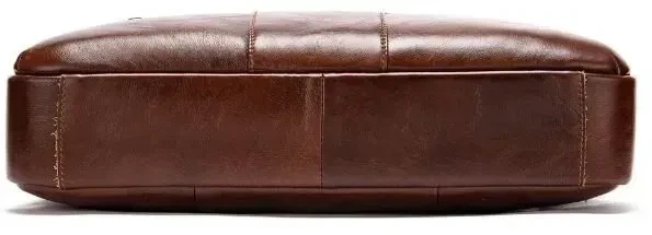 Ділова чоловіча сумка з зернистої шкіри Vintage 14836 Коричнева - Фото 5 Ділова чоловіча сумка з зернистої шкіри Vintage 14836 Коричнева - зображення 5