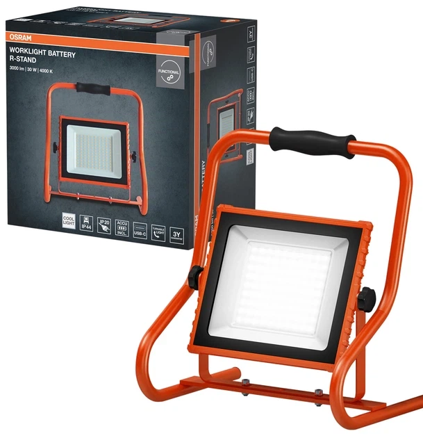 Прожектор світлодіодний LED WORKLIGHT BATTERY 30W 840 R-ST OSRAM 4099854430336 - Фото 2 Прожектор світлодіодний LED WORKLIGHT BATTERY 30W 840 R-ST OSRAM 4099854430336 - изображение 2