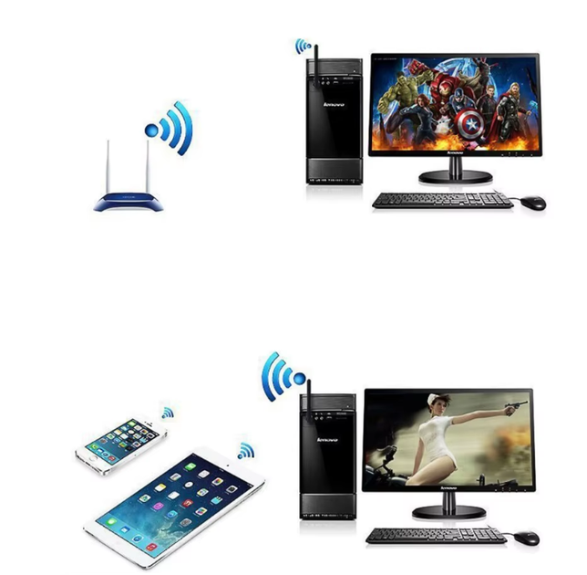 Портативний Wi-Fi 150 Мбіт/с мережева карта USB 2.4 ГГц адаптер MT8188 з антеною для комп’ютера/телефону - Фото 3 Портативний Wi-Fi 150 Мбіт/с мережева карта USB 2.4 ГГц адаптер MT8188 з антеною для комп’ютера/телефону - изображение 3