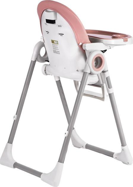 Krzesełko do karmienia Nukido Belo ze stolikiem różowe (5903890611514) - obraz 2