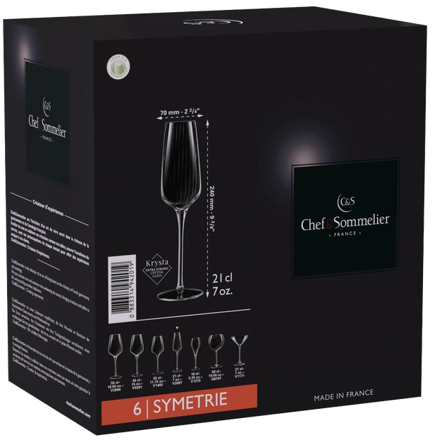 Келих Chef & Sommelier SYMETRIE 210 мл (6 шт) - Фото 5 Келих Chef & Sommelier SYMETRIE 210 мл (6 шт) - зображення 5