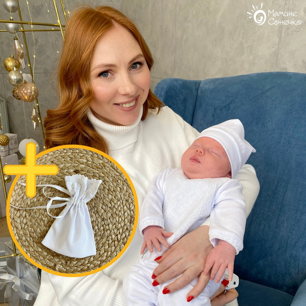 Костюм для хрещення хлопчика Мамине Сонечко 56 розмір “Богатир” біла вишивка, велюр білий + мішечок для локона у подарунок ( арт.12249-1) - Фото 1 Костюм для хрещення хлопчика Мамине Сонечко 56 розмір “Богатир” біла вишивка, велюр білий + мішечок для локона у подарунок ( арт.12249-1) - зображення 1
