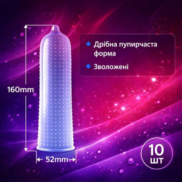 Презервативи Pleasure More пухирчасті з ароматом банана 10 шт (ROZ6501053692) - зображення 2