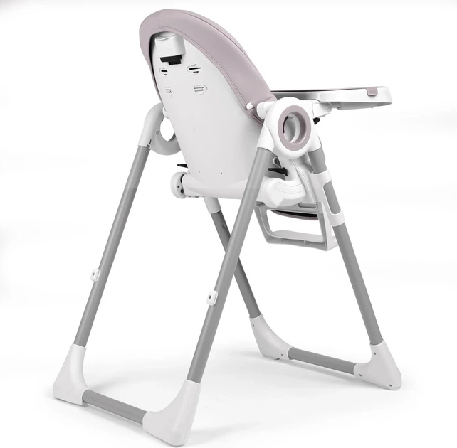 Krzesełko do karmienia ze stolikiem Nukido Belo z pałąkiem i zabawkami wrzosowe (5903890613525) - obraz 6