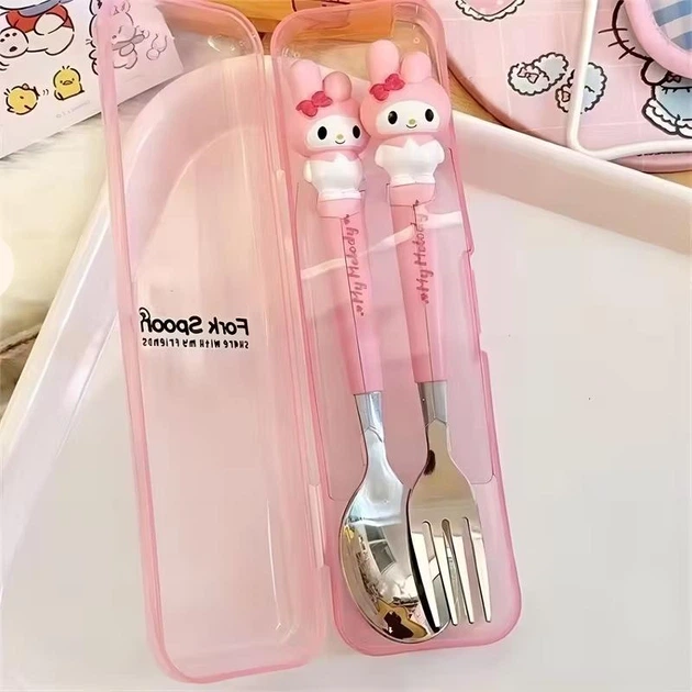 Набір дитячих столових приладів Sanrio ложка та вилка - зображення 2