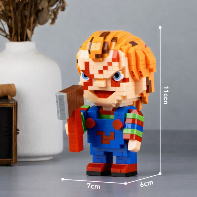 Конструктор фігурка Horror Icons Series Chucky Evil Doll Child's Play Зла лялька Чакі - Фото 2 Конструктор фігурка Horror Icons Series Chucky Evil Doll Child's Play Зла лялька Чакі - зображення 2