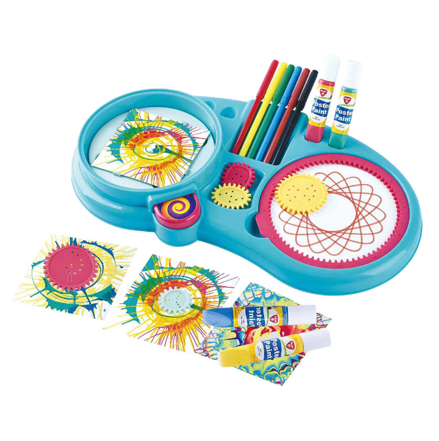 Zestaw kreatywny do rysowania PlayGo Spirograf 2 w 1 33 elementy (4892401073570) - obraz 2